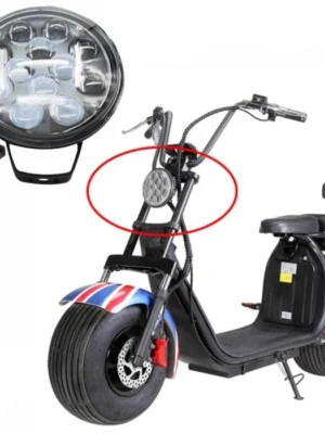 Far led pentru scutere electrice citycoco model 60v Premium cu lupa pentru o lumina mai puternica