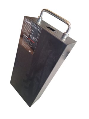 Carcasă Metalică Podea Baterie Li-ion 48V – Cu Mâner, Compatibil Harley