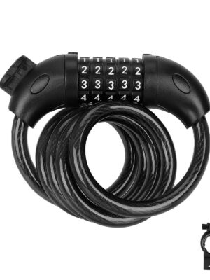 Antifurt Bicicletă, Trotinetă & Scuter cu Parolă | Cablu Oțel Anti-furt 1250mm x 12mm