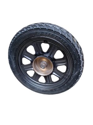 Roata completa fata moped electric 16x2.50 (64-305) cu janta si cauciuc montat