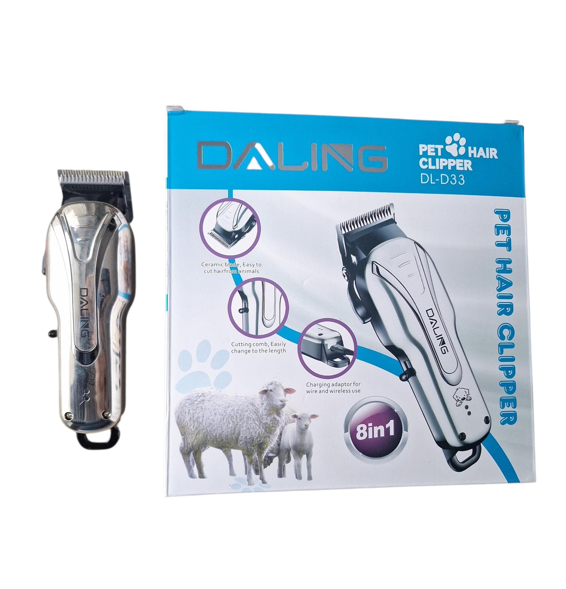 Aparat de tuns câini oi pisici lamă inox, pachet complet tuns animale eficient acasă sau profesional. - imagine 3