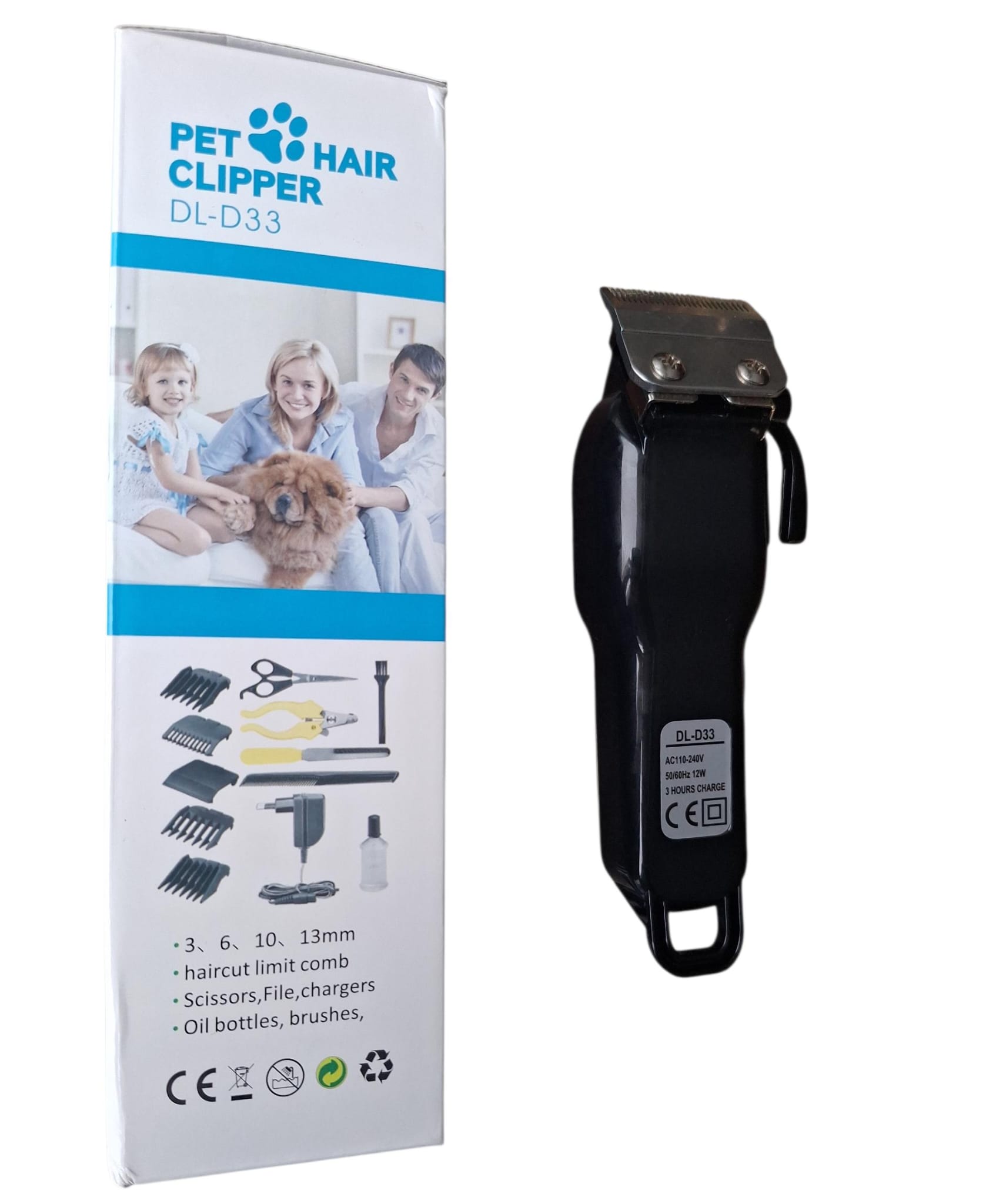 Aparat de tuns câini oi pisici lamă inox, pachet complet tuns animale eficient acasă sau profesional. - imagine 4