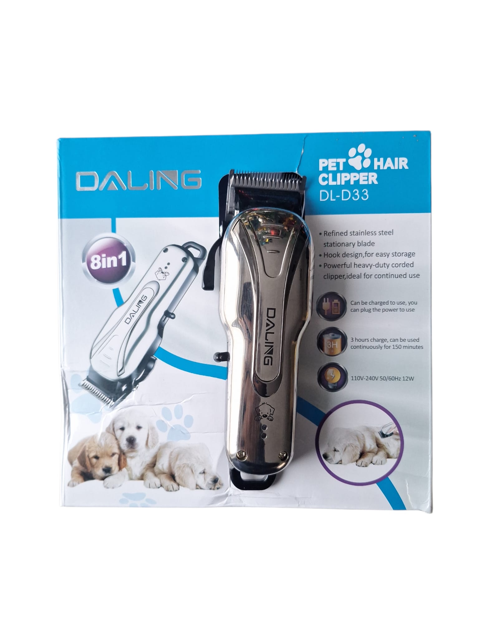 Aparat de tuns câini oi pisici lamă inox, pachet complet tuns animale eficient acasă sau profesional.