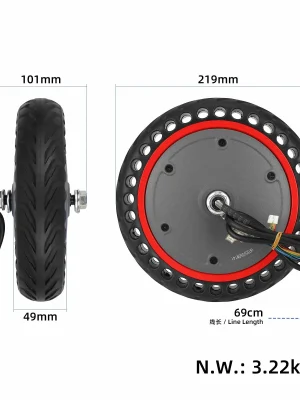 Motor hub 36V 350W trotineta Xiaomi M365 Pro Pro2 roata 8.5 inch cu anvelopa solida