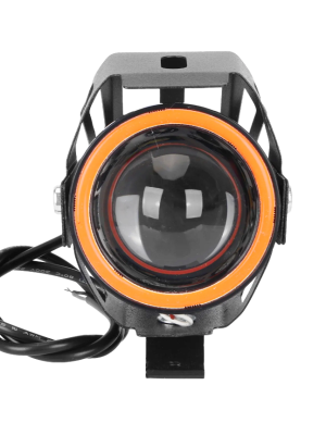 Far LED universal pentru trotineta electrica scuter ATV bicicleta electrica 12V 24V 36V 48V 52V 60V cu lupa si angel eye