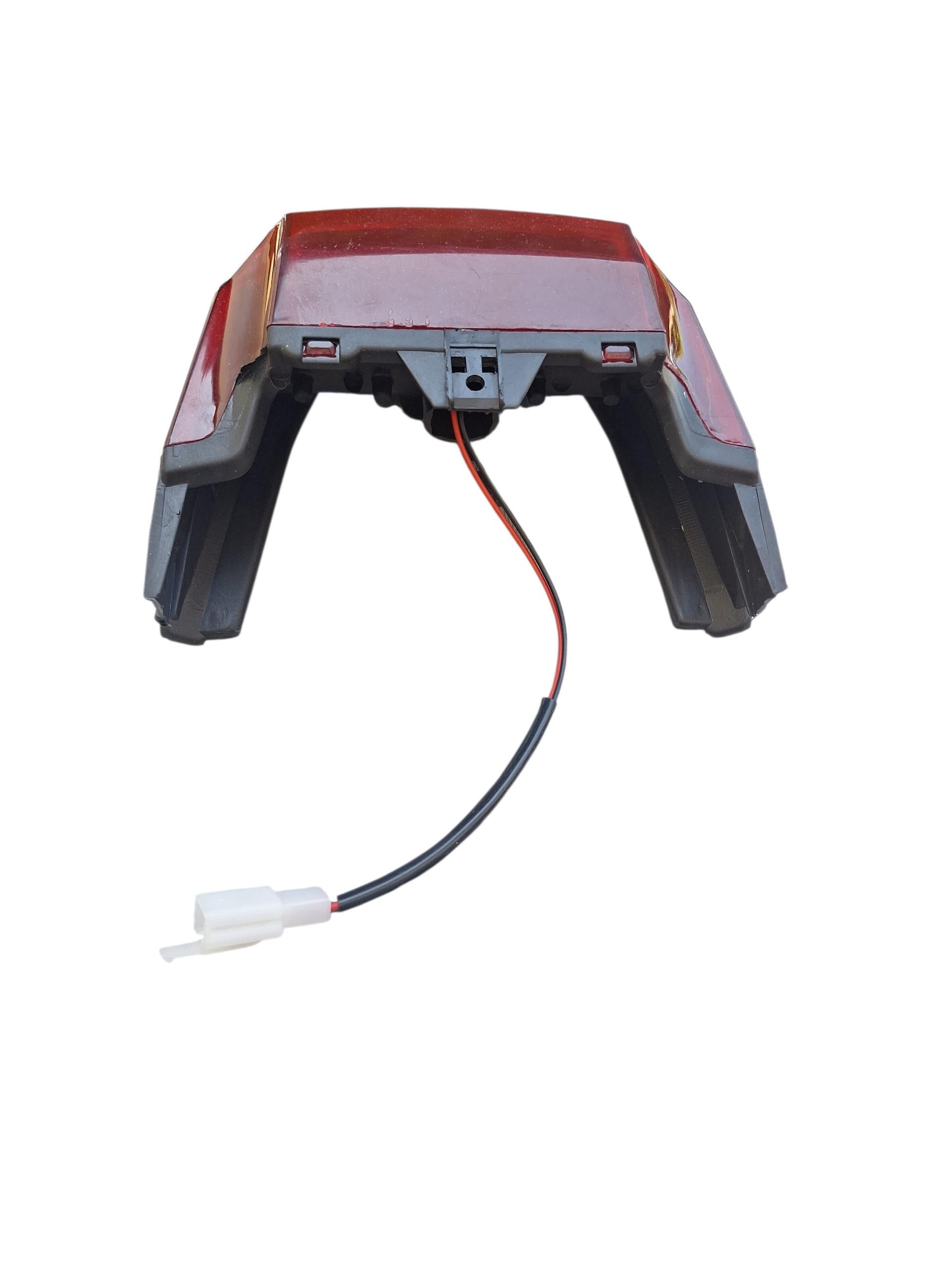 Lampa stop spate LED pentru moped electric scuter electric 12V cu suport numar frana semnalizare Citycoco Chopper - imagine 4