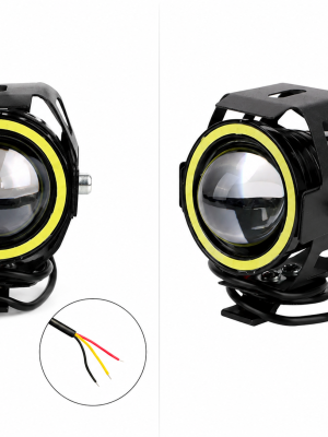 Set 2 Faruri LED pentru trotineta electrica scuter ATV bicicleta electrica 12V pana la 60v lupa universale