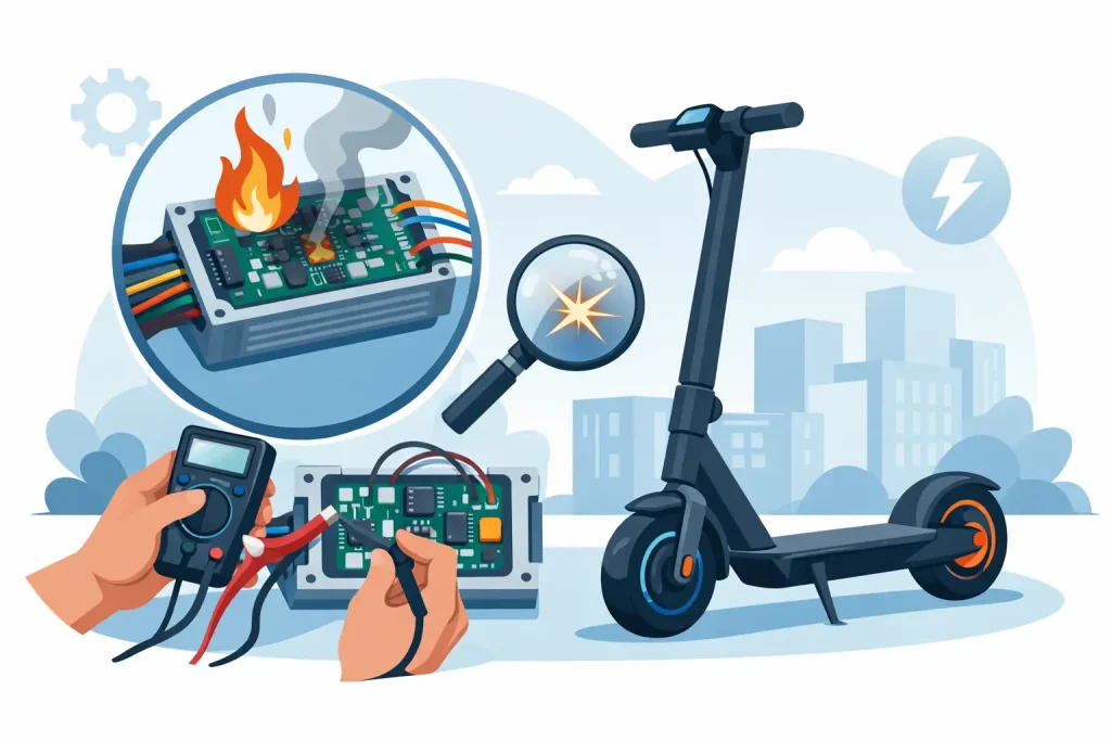 Cum verifici controller ars la trotineta electrică