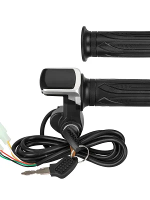 Acceleratie Rotativa 48V cu Afisaj LCD si Contact cu Cheie pentru Trotineta Electrica, Bicicleta Electrica si Scuter Electric ATV