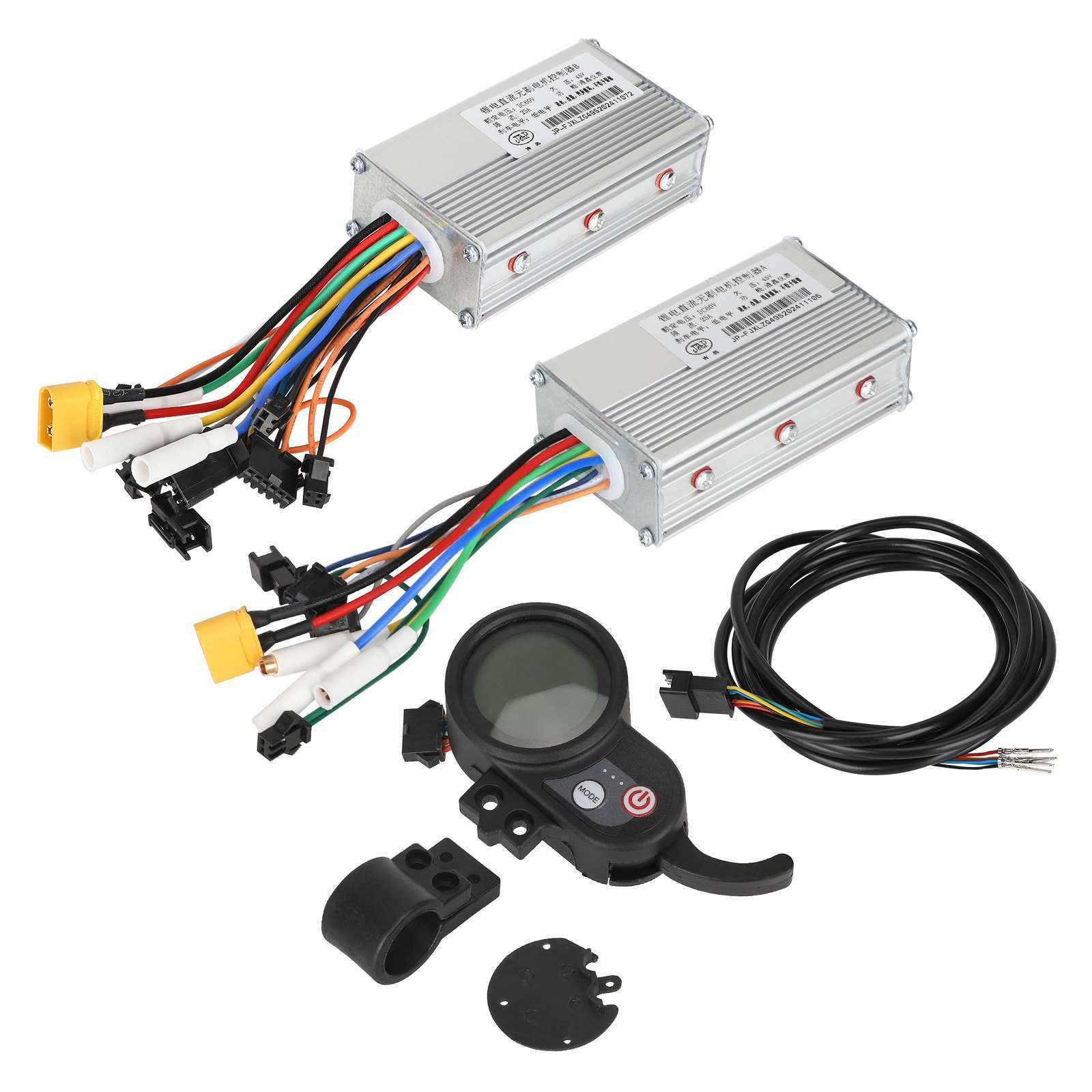 Kit Controller Dual Motor 60V 25A GIPIN JP cu Display LCD și Accelerație pentru Trotinetă Electrică – 2 Controllere A+B - imagine 4