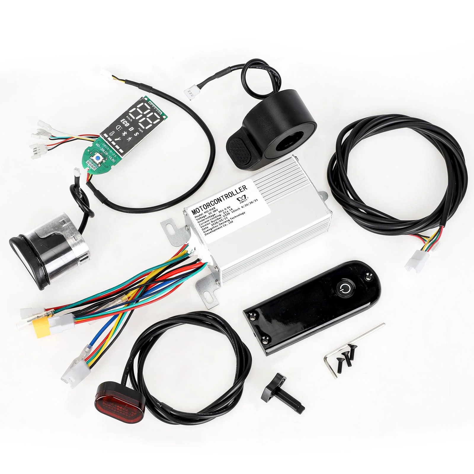 Kit Controller 36V + Display Bluetooth + Acceleratie + Far + Stop pentru Ninebot Segway G30 Max – Set Complet