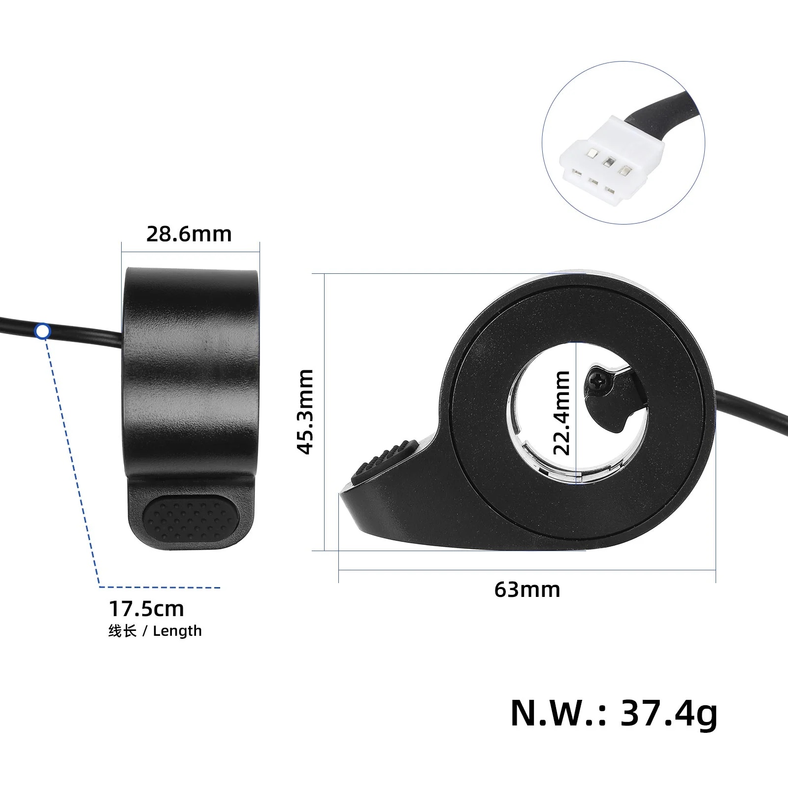 Kit Controller 36V + Display Bluetooth + Acceleratie + Far + Stop pentru Ninebot Segway G30 Max – Set Complet - imagine 6